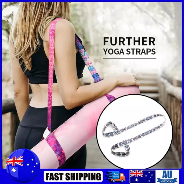 2 in 1 Yoga Mat Strap Stretching Strap for Yoga Mat Exercise Mat (White)