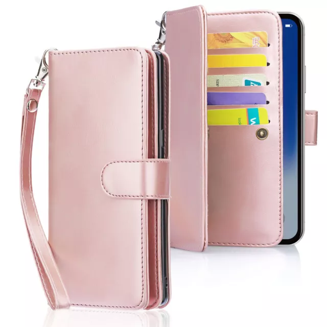 iPhone 8 Case, iPhone 7 Wallet Case, Premium PU Leather Flip Cover+ 9 Card Slots