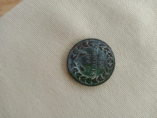 5 Centimes - Dupre - L'an 8 Aa -