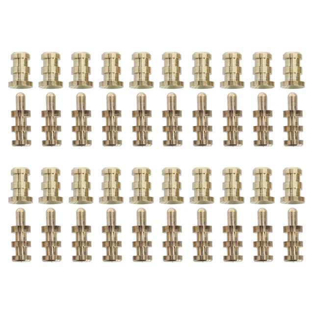 SING F LTD 20PCS Table Bolt Sleeve Connectors Table Leaf Dowel Pins With Sockets Zinc Alloy Table Top Leaf Alignment Pins For Wooden Furniture Cabinet Table Chair - View #4