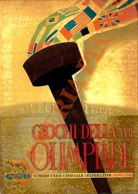 GIOCHI DELLA XVII olimpiade numero unico ufficiale celebrativo roma AA