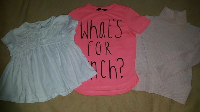 X2 NEXT & x1 George Lovely Girls Turtle  Neck Top Tshirt Tunic Bundle Age 2-3yrs