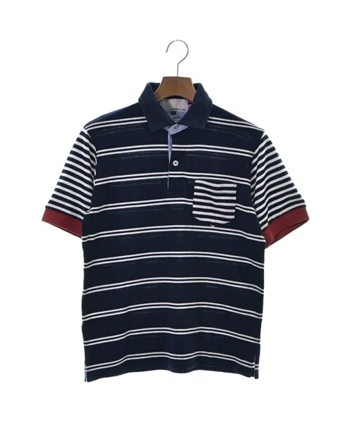 CRICKET Polo Shirt NavyxWhite(Border) M 2200334177067