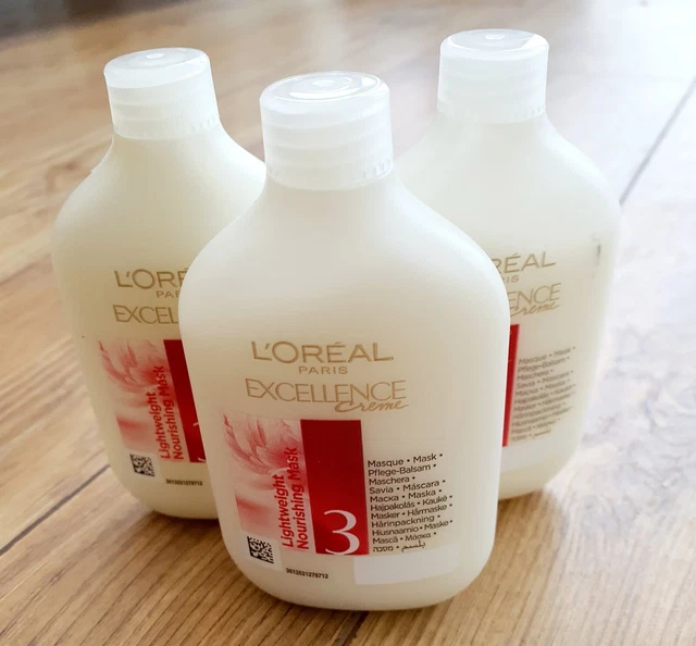 L'ORÉAL PARIS EXCELLENCE Creme Lightweight Nourishing Mask x 3 £5.00 ...
