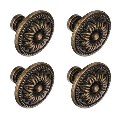 LYS Fleur de Lys porcelain Chamonix Rond Rose Porte Poignée Plusieurs Finition 50mm 