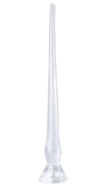 Gode ventouse / anaal plug long en silicone  (30 cm x 1.3 à 3 cm)