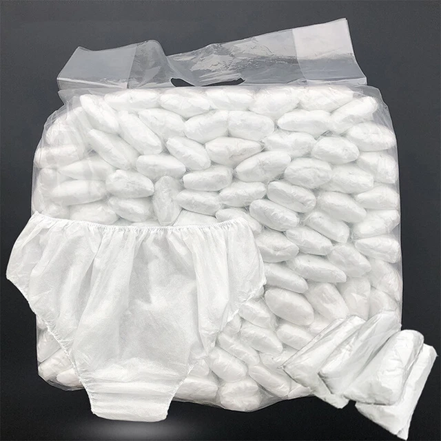 10x Slip Bianchi Monouso Doppia Tessuta Carta Slip Unisex Intimo D ZR