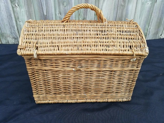 Beau panier ancien Osier old French basket 35X28X26cm haut à l'anse