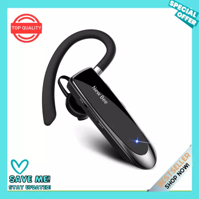 Bluetooth Headset Wireless Handsfree Phone 5.0 für iPhone und Android schwarz