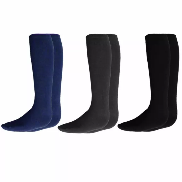 Calcetines Largos De Lana 80% Para Hombre Invierno Azul Negro Gris