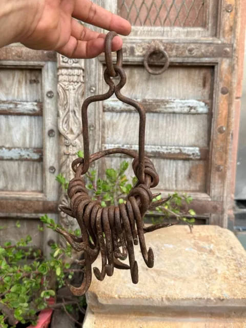Ancient Water Well Hook Hooks 18th Century Wrought Iron Blacksmith Hand Forged