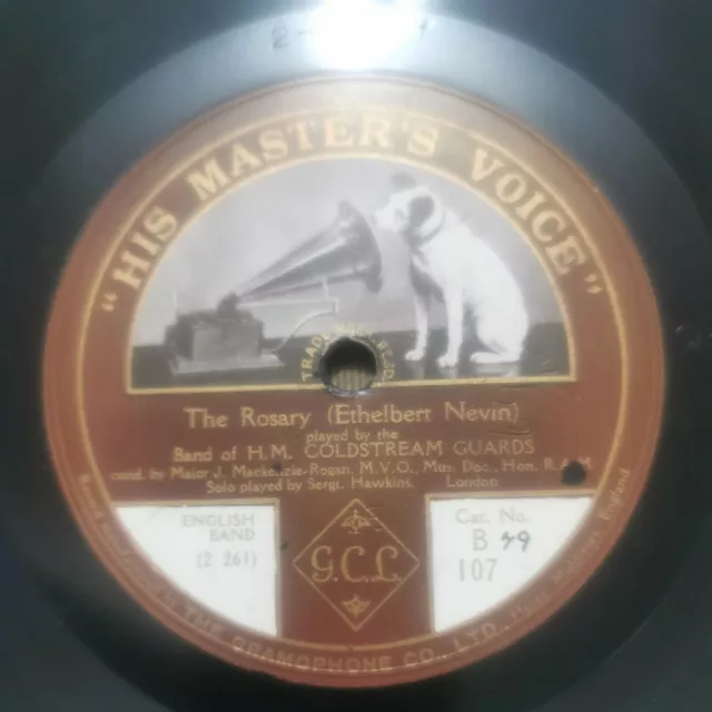 The Band Of H.M Coldstream Guards O sole mio/The Rosary 78rpm 10” HMV 2