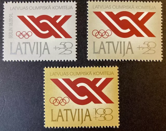 Latvia 1992 national Olympic Committee sport MNH