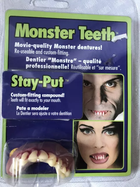 Monster Vampire Scary Stay-put Dentures Costume Teeth Halloween Costume Accessor