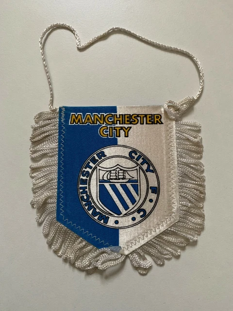 Fanion Vintage Manchester City – Banderole Football Anglais – Pennant Wimpel Collection