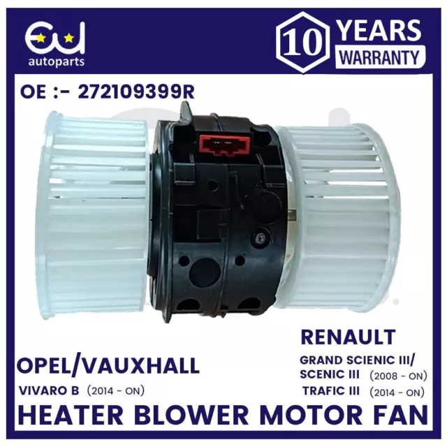 Heater Blower Motor Fan For Renault Scenic Iii Jz0/1 Trafic 3 Vauxhall Vivaro B