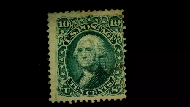 U S Stamps Scott 89 ten cent Washington E grill double transfer cv 375.00  B