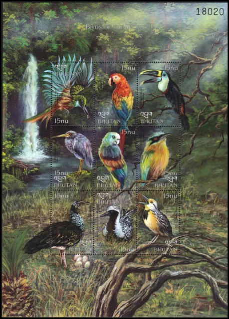 BHUTAN 1227 - Birds of the World "Souvenir Sheet" (pb46551+)