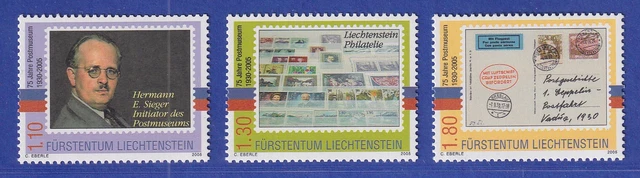 Liechtenstein 2005 75 Jahre Postmuseum Mi.-Nr. 1380-82 **