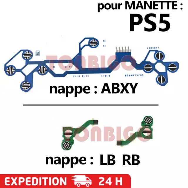 Nappe conductrice pour manette PLAYSTATION 5 Câble Flexible film conducteur PS5