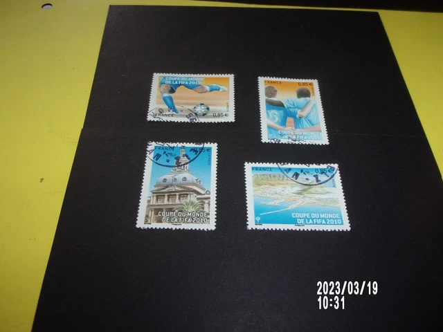 Serie  2010  N° 4481 - 4484 coupe du monde foot 2010 oblitéré 4 cachets ronds
