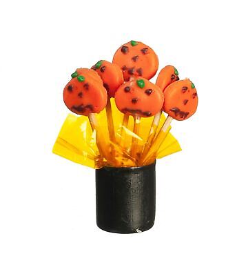 Lollipops 5 Rond Orange Lollipops Tumdee 1:12 Échelle Maison de Poupées Miniature Sucré 