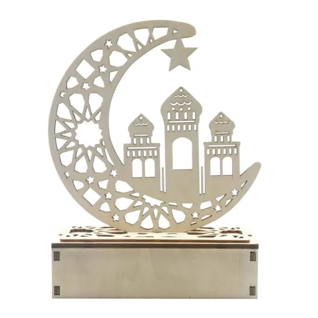 Acheter Lampe LED en bois pour Ramadan, décoration de fête musulmane,  éclairage DIY Eid Mubarak, décoration de salle