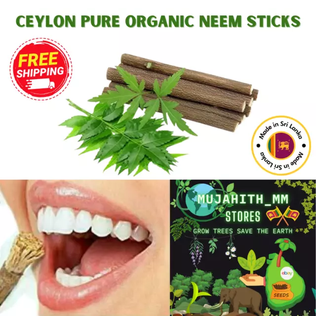 Pure Organic Neem Sticks - Neem Twig a Natural Tooth Cleaner *Dry Sticks