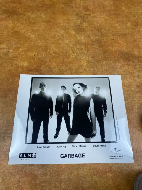 Garbage black & white 8 X 10 glossy promo photo Shirley Manson Almo Universal