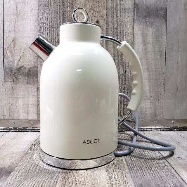 ASCOT Electric Kettle Stainless Steel Tea Kettle,1.5L(K1-White)