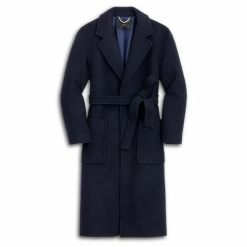 J crew long wrap clearance coat in italian boiled wool