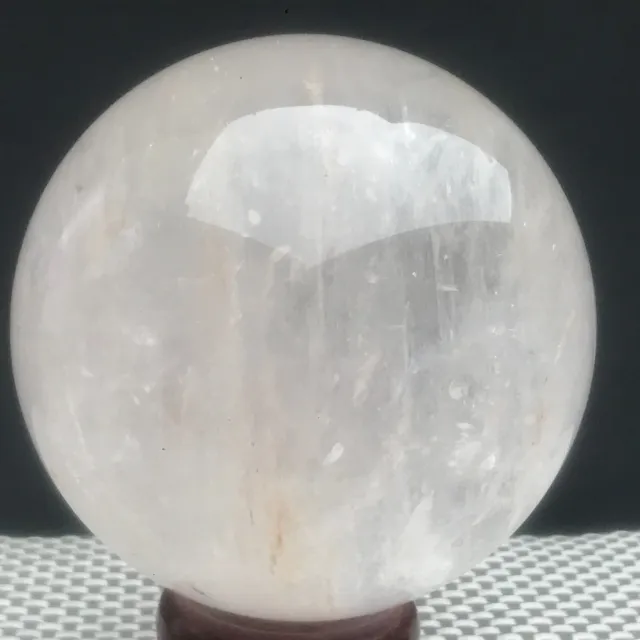 1540G Natural Clear White Crystal Quartz Sphere Ball Reiki Gemstone Healing