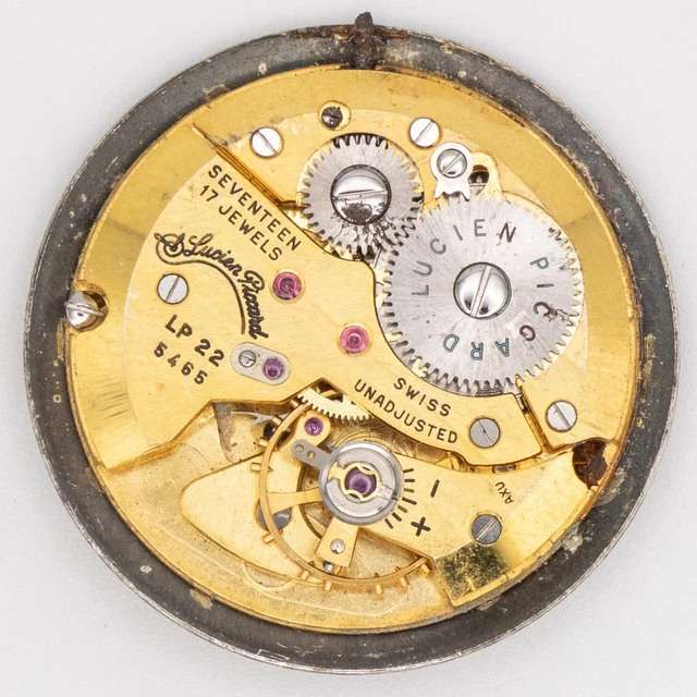 Mouvement Mécanique Vintage Lucien Piccard - Pour Pièces Ou Réparation Montre