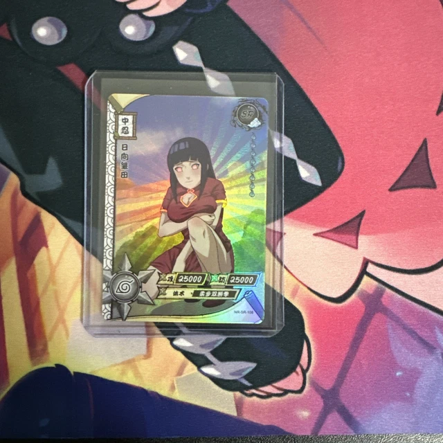 10 Naruto Boruto Rainbow SLR Hyuuka Hinata Himawari CCG TCG Rare + EXTRA  Cards