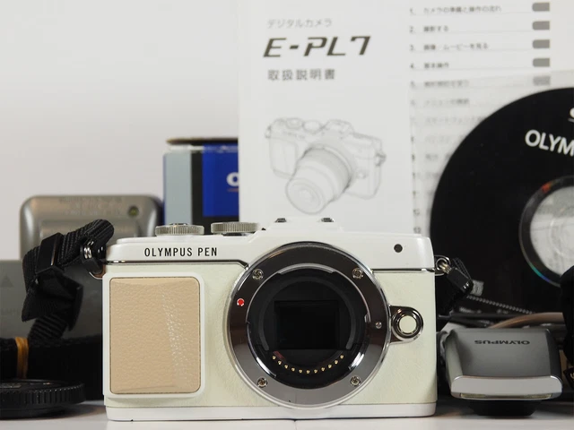 Olympus PEN Lite E-PL7 White 16.1 MP Body 1506Shots w/ Box [Near Mint] #Z160A