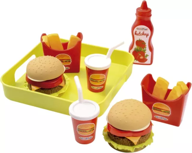 Ecoiffier Hamburger Set mit Tablett Spielzeug Kinder NEU OVP