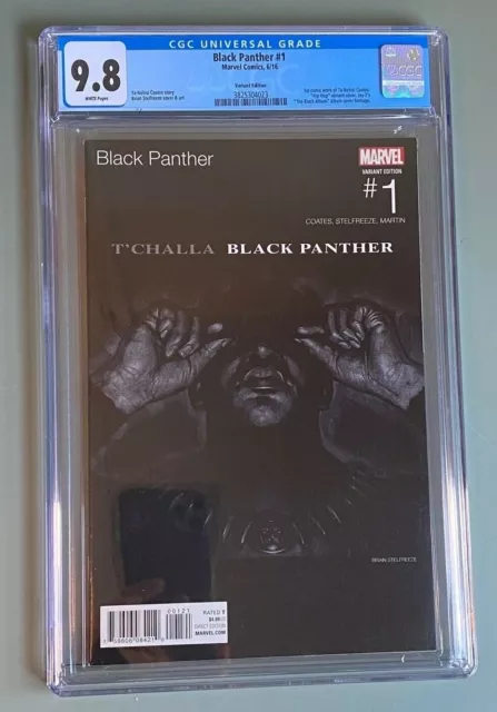 Black Panther #1 CGC 9.8 Hip Hop Variant Cover - Jay-Z! Stelfreeze! Coates!