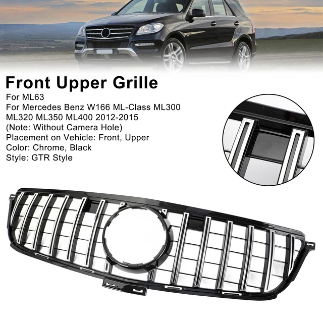 Front Grille Black Gloss fits Mercedes ML W166 Year 11-15 to Sport-Panamericana