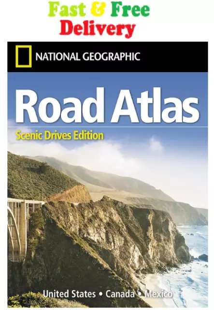 National Geographic Road Atlas 2024 Scenic  Drives Travel Map US Canada Mexico