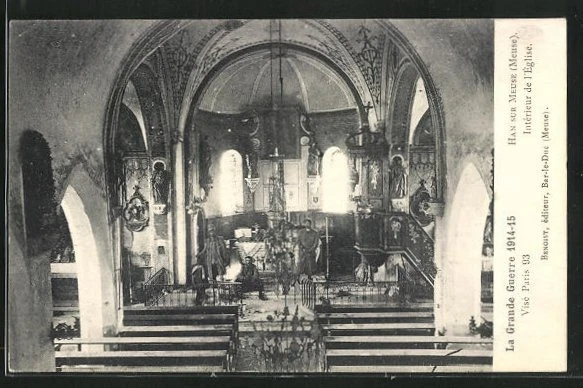 CPA Han-sur-Meuse, Intèrieur de l´Èglise