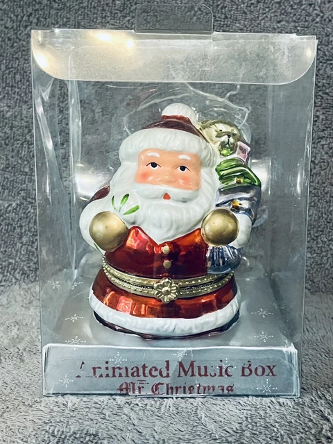 MR. CHRISTMAS SANTA Claus Animated Music Box Holiday Décor