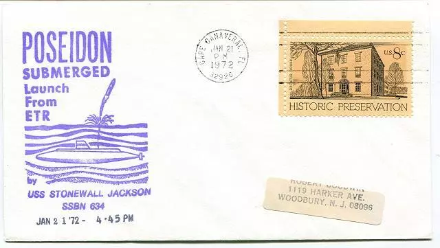 1972 POSEIDON Submarine Launch from ETR USS Stonewall Jackson - Cape Canaveral