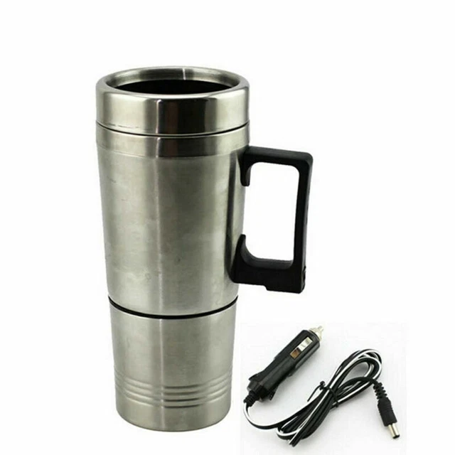 12V In-Car Thermos Thermal Heated Travel Mug Cup Caravanning Camping Coffee Tea 7