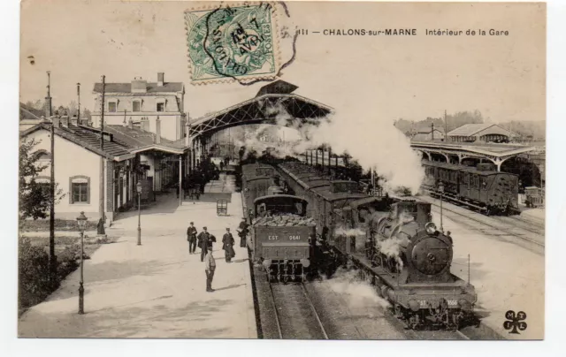 CHALONS SUR MARNE - Marne - CPA 51 - Gare Train - Intérieur de la Gare 3