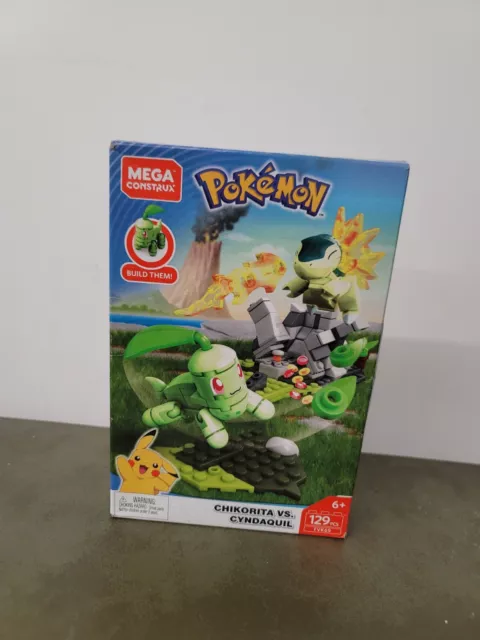 Mega Construx Pokemon Chikorita Vs Cyndaquil Building Toy Set NEW