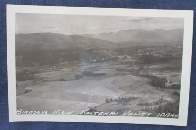 RP Idaho Kootenai Valley Birdseye View 1930s Postcard