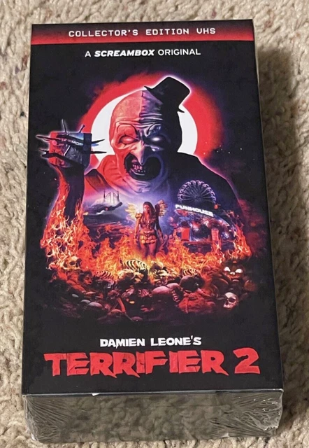 Terrifier Set TERRIFIER 2 DAMIEN Leone Collector's Edition 2-tape VHS set Screambox ...