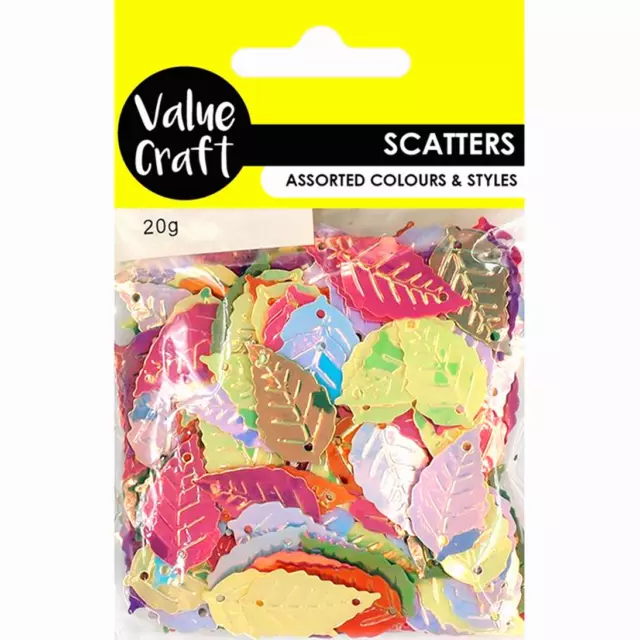 Craft Scatters - Holographic Leaves - 20gm