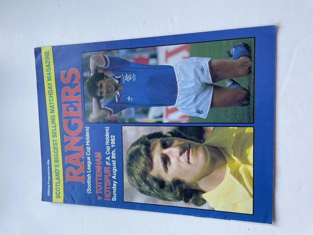 Glasgow Rangers V Tottenham Hotspur Friendly 8th Aug 1982
