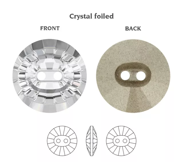 Superior PRIMERO 3019 Rivoli Crystal Buttons 2 Holes * Many Sizes & Colors